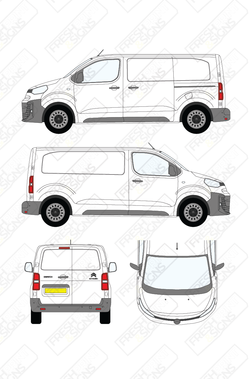 Van Graphics - Citroen | Dispatch | 2024-2025 | Medium Wheelbase (L2) | Panelled Rear Doors
