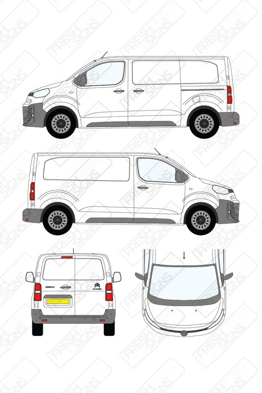 Van Graphics - Citroen | Dispatch | 2024-2025 | Medium Wheelbase (L2) | Panelled Rear Doors