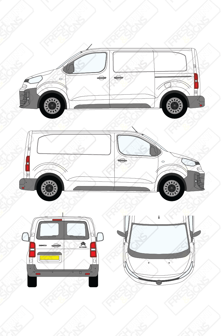 Van Graphics - Citroen | Dispatch | 2024-2025 | Medium Wheelbase (L2) | With Rear Windows