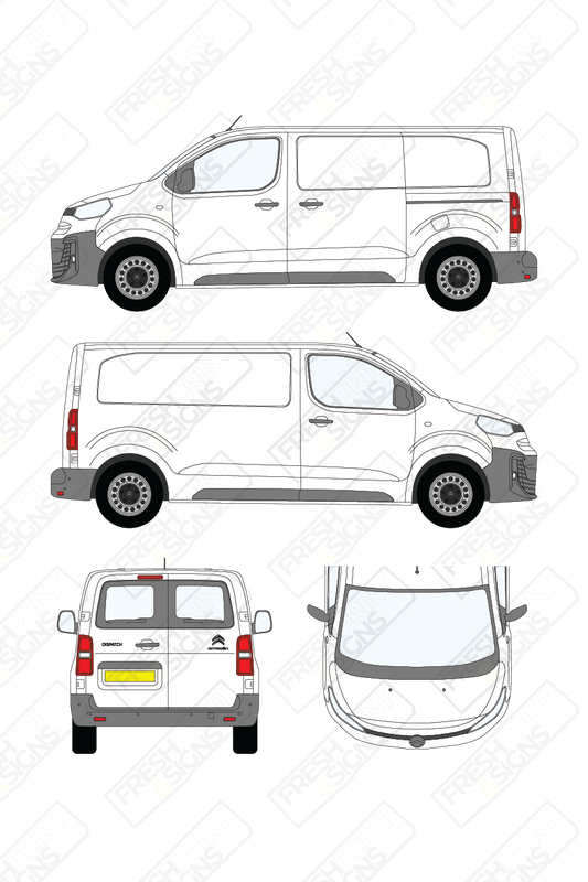 Van Graphics - Citroen | Dispatch | 2024-2025 | Medium Wheelbase (L2) | With Rear Windows