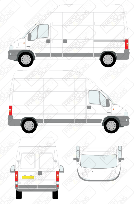 Van Graphics - Citroen | Relay | 2002-2006 | Long Wheelbase (L3) | Extra-High Roof (H3) | Panelled Rear Doors