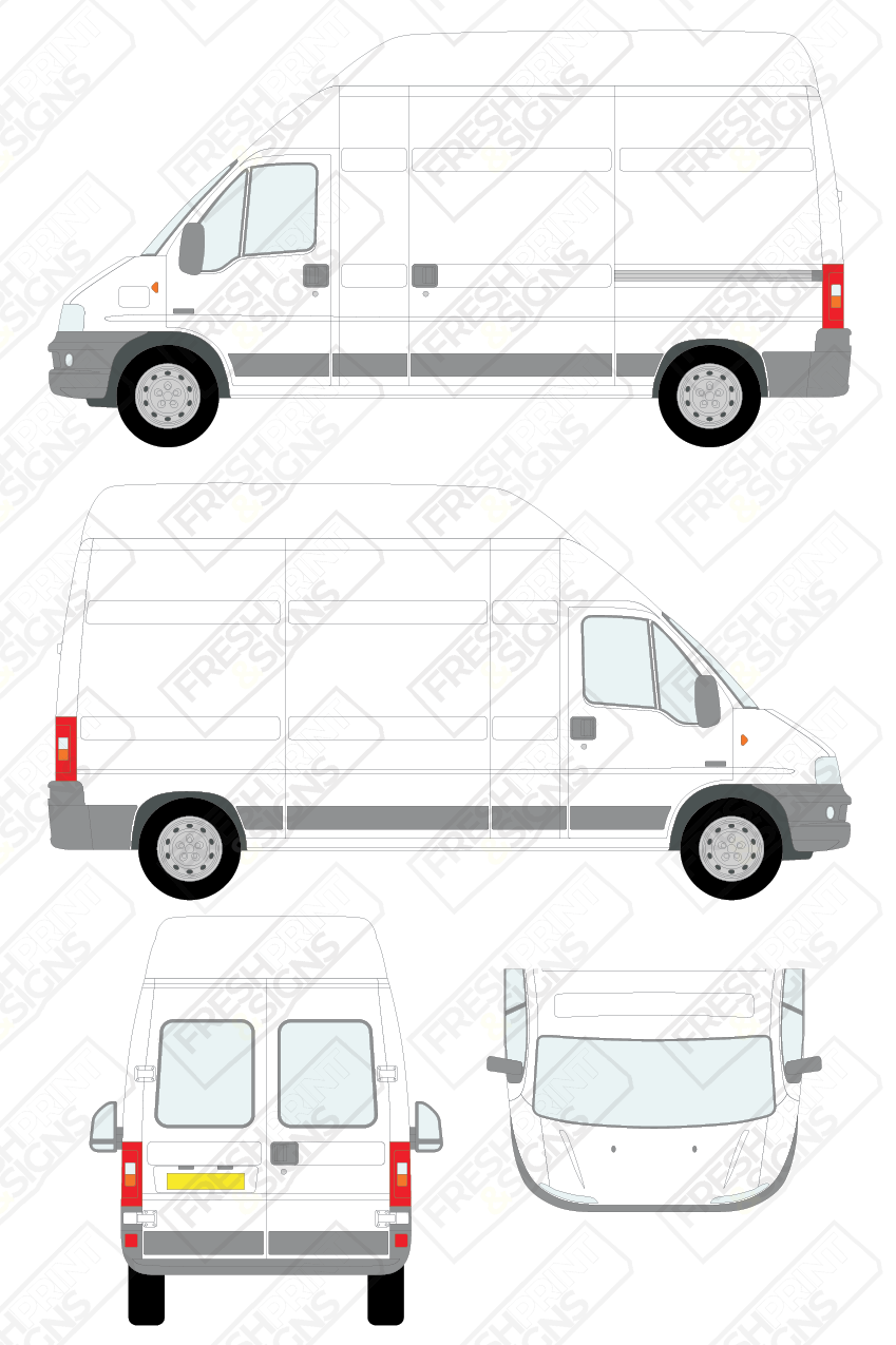 Van Graphics - Citroen | Relay | 2002-2006 | Long Wheelbase (L3) | Extra-High Roof (H3) | With Rear Windows