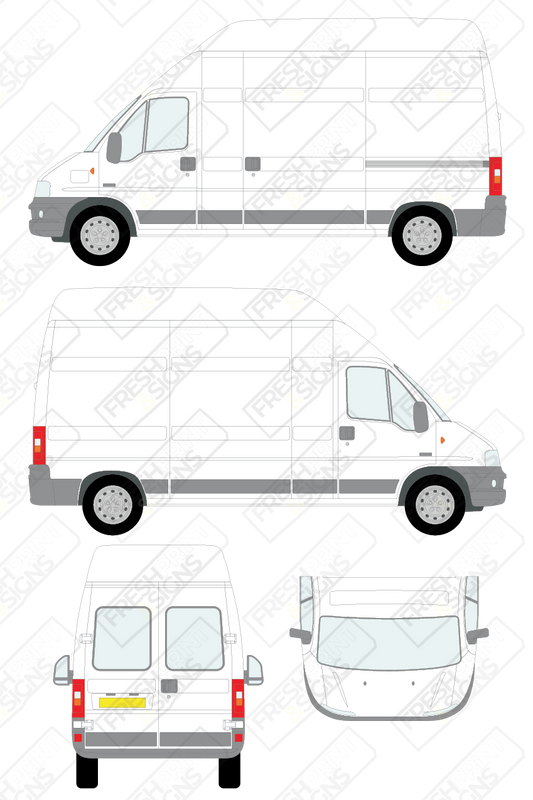 Van Graphics - Citroen | Relay | 2002-2006 | Long Wheelbase (L3) | Extra-High Roof (H3) | With Rear Windows