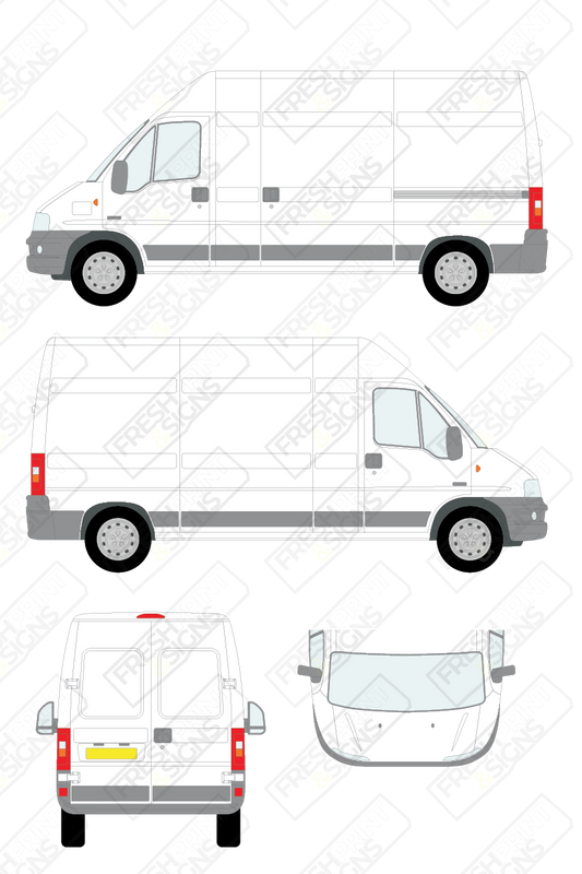 Van Graphics - Citroen | Relay | 2002-2006 | Long Wheelbase (L3) | High Roof (H2) | Panelled Rear Doors