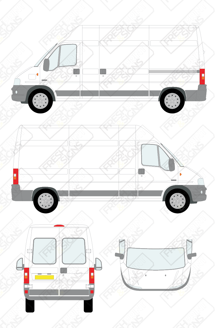 Van Graphics - Citroen | Relay | 2002-2006 | Long Wheelbase (L3) | High Roof (H2) | With Rear Windows