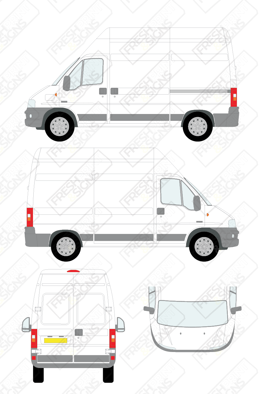 Van Graphics - Citroen | Relay | 2002-2006 | Medium Wheelbase (L2) | Extra-High Roof (H3) | Panelled Rear Doors