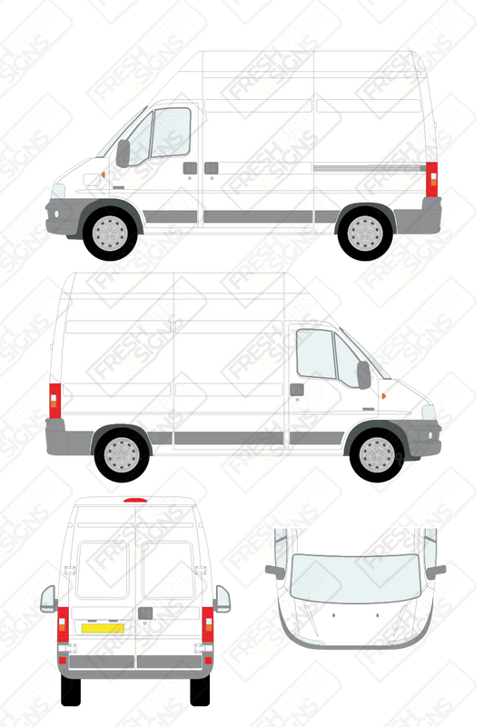 Van Graphics - Citroen | Relay | 2002-2006 | Medium Wheelbase (L2) | Extra-High Roof (H3) | Panelled Rear Doors