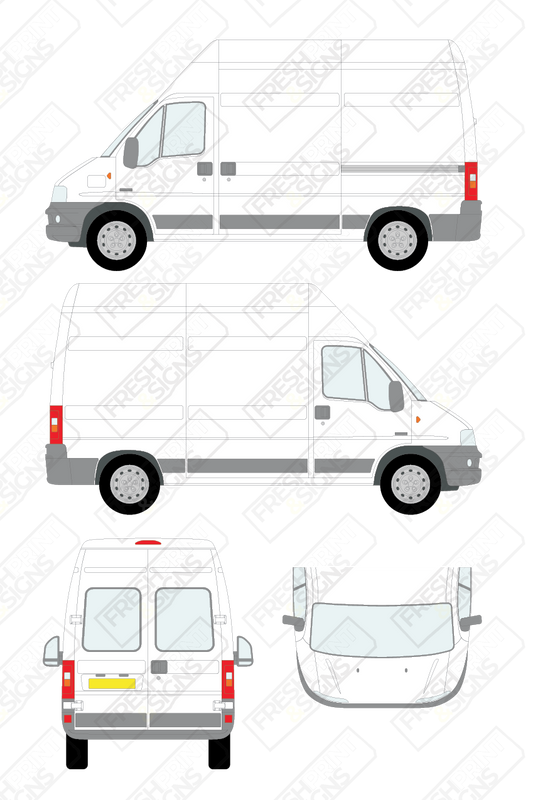 Van Graphics - Citroen | Relay | 2002-2006 | Medium Wheelbase (L2) | Extra-High Roof (H3) | With Rear Windows