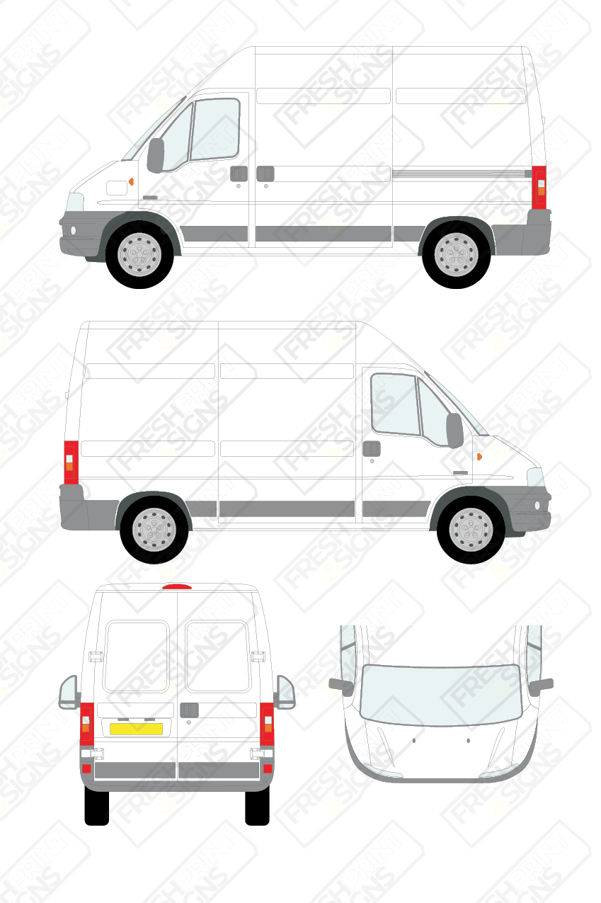 Van Graphics - Citroen | Relay | 2002-2006 | Medium Wheelbase (L2) | High Roof (H2) | Panelled Rear Doors