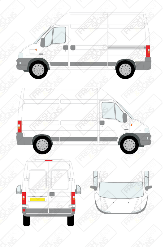 Van Graphics - Citroen | Relay | 2002-2006 | Medium Wheelbase (L2) | High Roof (H2) | Panelled Rear Doors