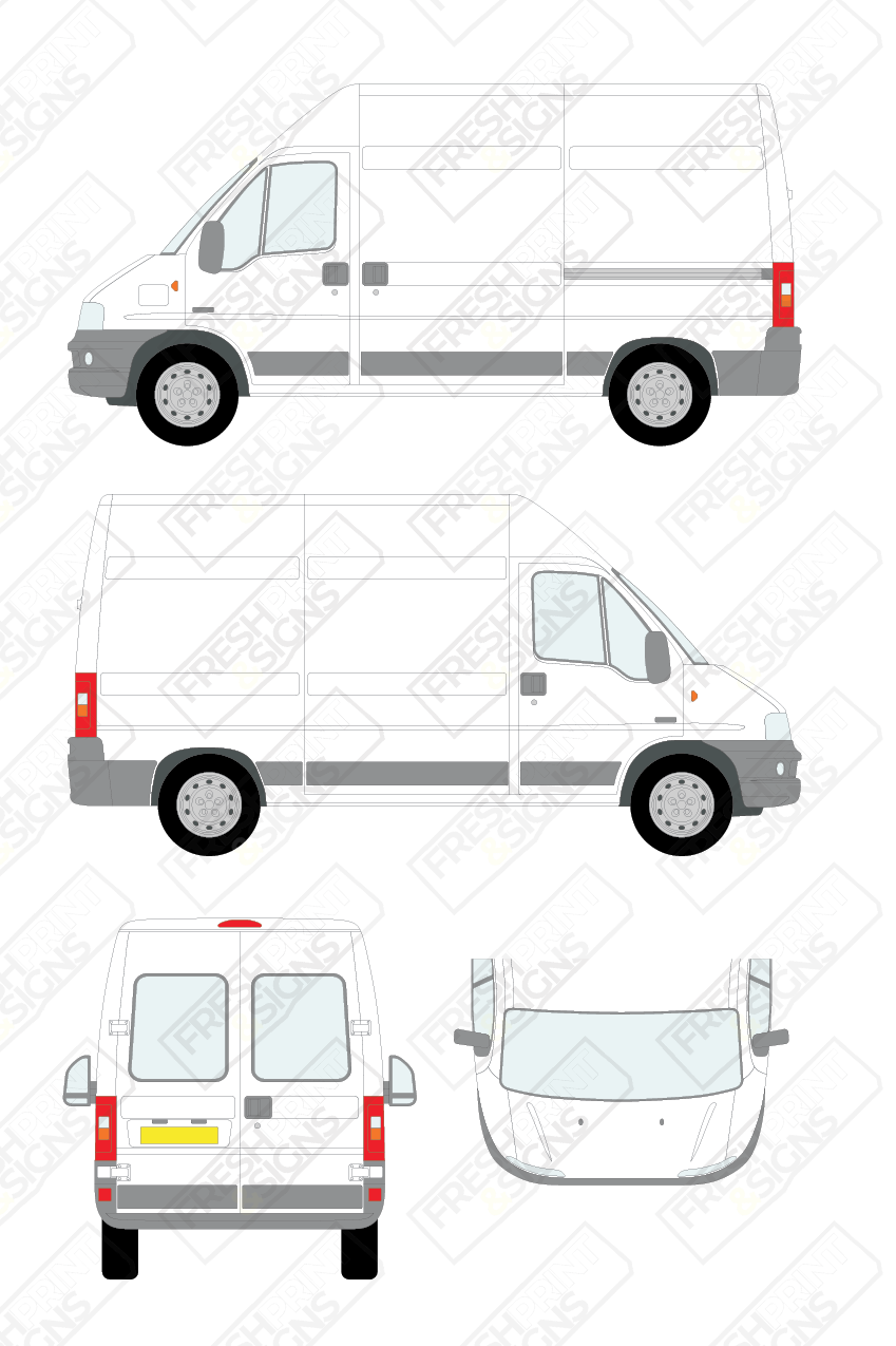 Van Graphics - Citroen | Relay | 2002-2006 | Medium Wheelbase (L2) | High Roof (H2) | With Rear Windows