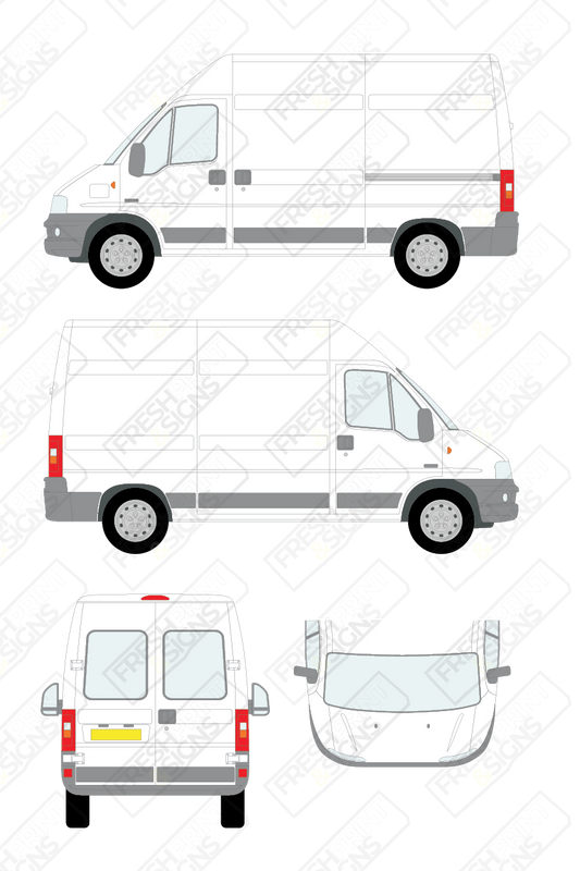 Van Graphics - Citroen | Relay | 2002-2006 | Medium Wheelbase (L2) | High Roof (H2) | With Rear Windows