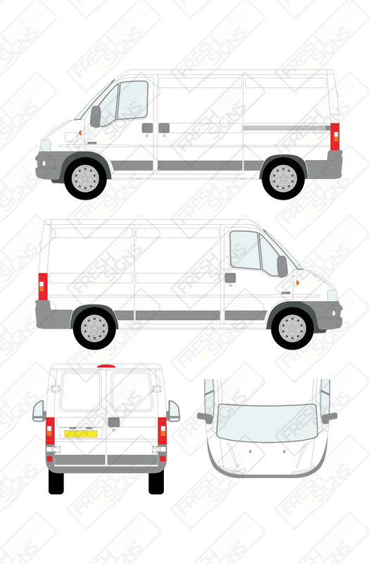 Van Graphics - Citroen | Relay | 2002-2006 | Medium Wheelbase (L2) | Low Roof (H1) | Panelled Rear Doors