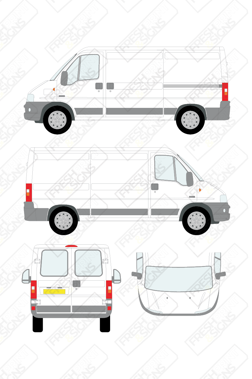 Van Graphics - Citroen | Relay | 2002-2006 | Medium Wheelbase (L2) | Low Roof (H1) | With Rear Windows