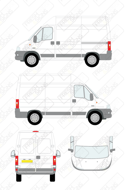 Van Graphics - Citroen | Relay | 2002-2006 | Short Wheelbase (L1) | High Roof (H2) | Panelled Rear Doors