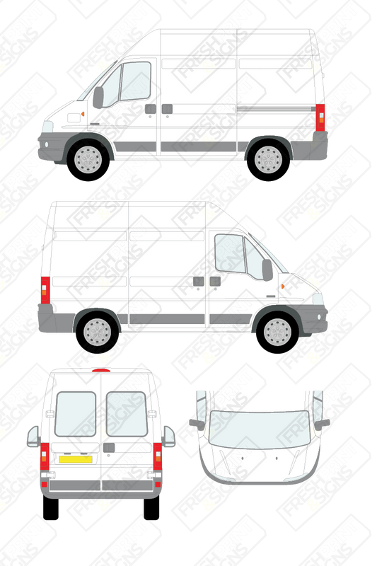 Van Graphics - Citroen | Relay | 2002-2006 | Short Wheelbase (L1) | High Roof (H2) | With Rear Windows