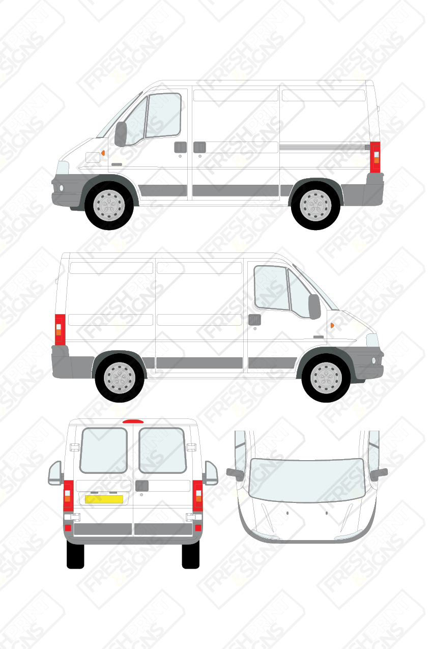 Van Graphics - Citroen | Relay | 2002-2006 | Short Wheelbase (L1) | Low Roof (H1) | With Rear Windows