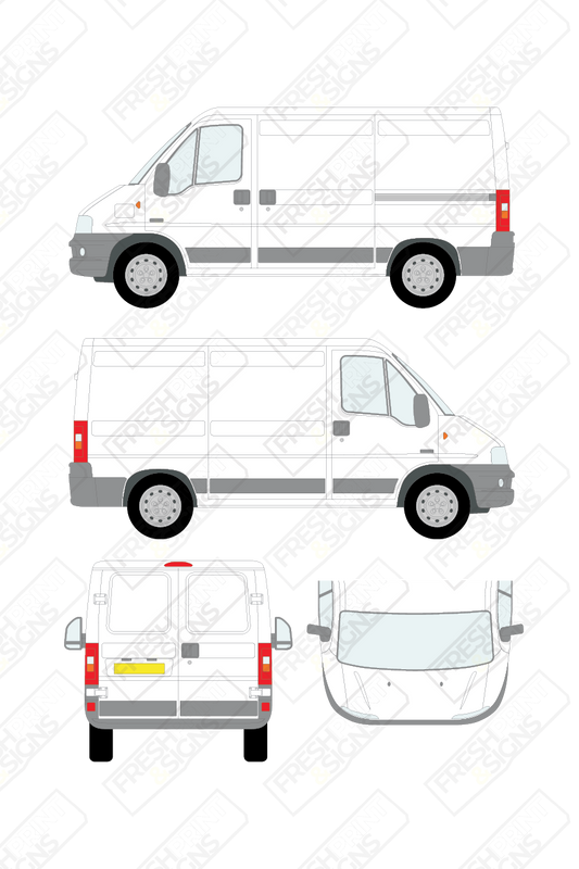 Van Graphics - Citroen | Relay | 2002-2006 | Short Wheelbase (L1) | Low Roof (H1) | Panelled Rear Doors