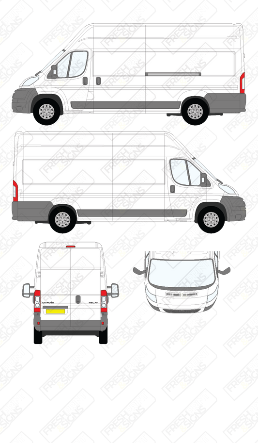 Van Graphics - Citroen | Relay | 2006-2014 | Extra-Long Wheelbase (L4) | High Roof (H3) | Panelled Rear Doors