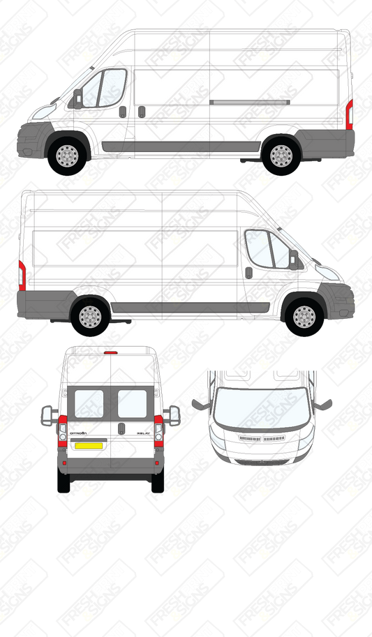 Van Graphics - Citroen | Relay | 2006-2014 | Extra-Long Wheelbase (L4) | High Roof (H3) | With Rear Windows