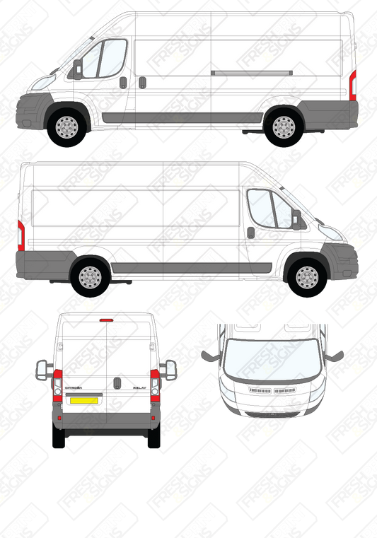 Van Graphics - Citroen | Relay | 2006-2014 | Extra-Long Wheelbase (L4) | Medium Roof (H2) | Panelled Rear Doors