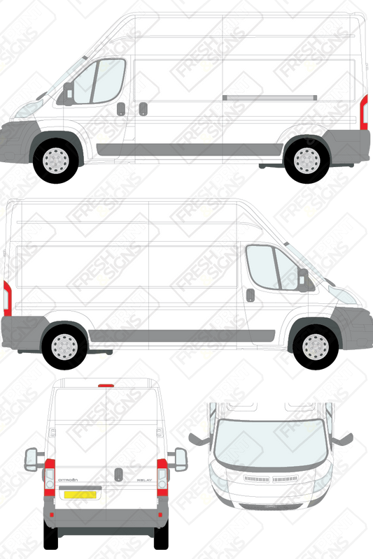 Van Graphics - Citroen | Relay | 2006-2014 | Long Wheelbase (L3) | High Roof (H3) | Panelled Rear Doors