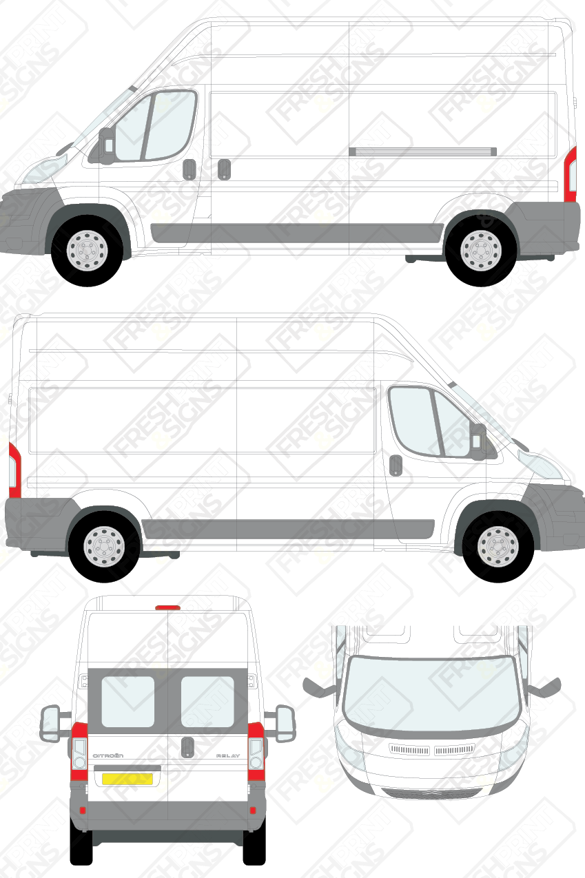 Van Graphics - Citroen | Relay | 2006-2014 | Long Wheelbase (L3) | High Roof (H3) | With Rear Windows