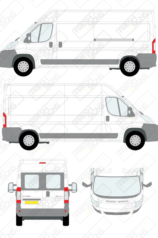 Van Graphics - Citroen | Relay | 2006-2014 | Long Wheelbase (L3) | Medium Roof (H2) | With Rear Windows
