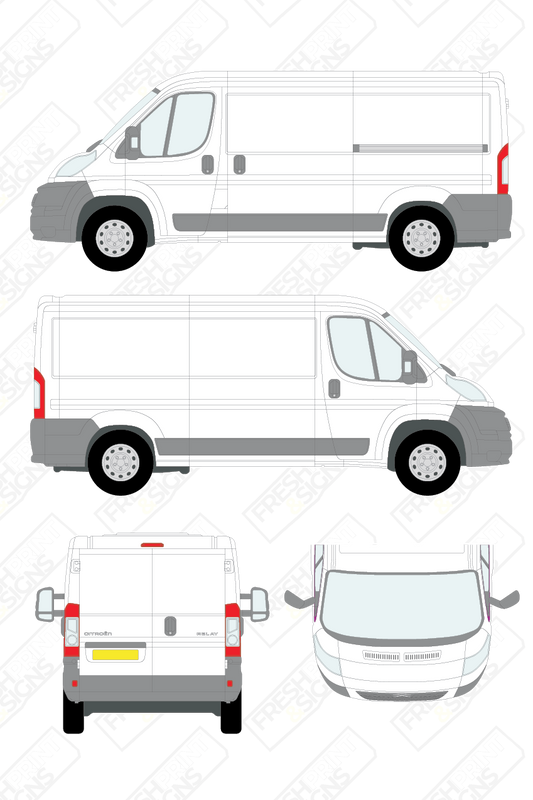 Van Graphics - Citroen | Relay | 2006-2014 | Medium Wheelbase (L2) | Low Roof (H1) | Panelled Rear Doors