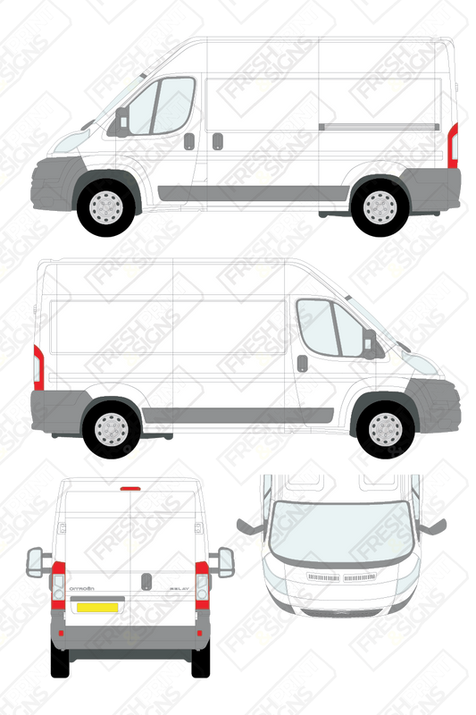 Van Graphics - Citroen | Relay | 2006-2014 | Medium Wheelbase (L2) | Medium Roof (H2) | Panelled Rear Doors