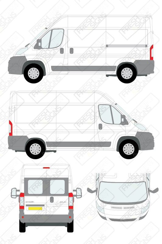Van Graphics - Citroen | Relay | 2006-2014 | Medium Wheelbase (L2) | Medium Roof (H2) | With Rear Windows