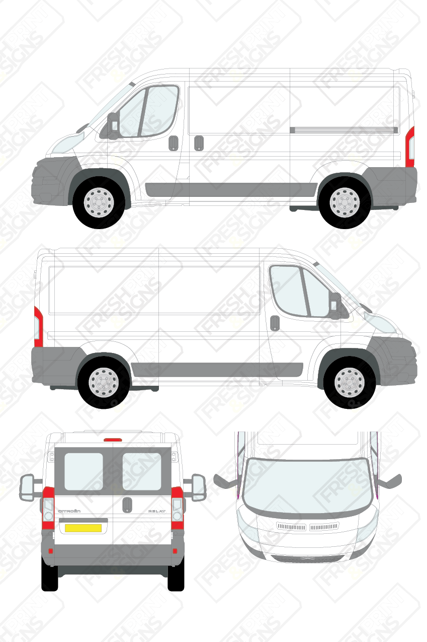 Van Graphics - Citroen | Relay | 2006-2014 | Medium Wheelbase (L2) | Low Roof (H1) | With Rear Windows