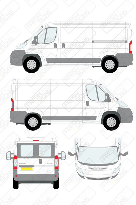 Van Graphics - Citroen | Relay | 2006-2014 | Medium Wheelbase (L2) | Low Roof (H1) | With Rear Windows