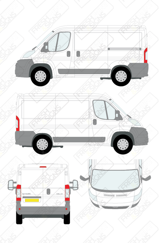 Van Graphics - Citroen | Relay | 2006-2014 | Short Wheelbase (L1) | Low Roof (H1) | Panelled Rear Doors
