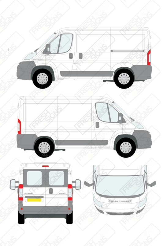 Van Graphics - Citroen | Relay | 2006-2014 | Short Wheelbase (L1) | Low Roof (H1) | With Rear Windows