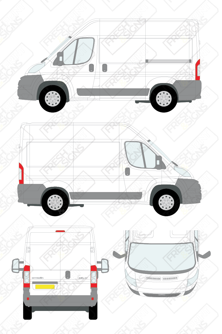 Van Graphics - Citroen | Relay | 2006-2014 | Short Wheelbase (L1) | Medium Roof (H2) | Panelled Rear Doors