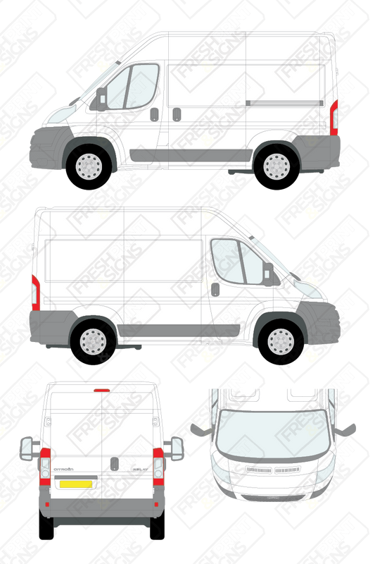 Van Graphics - Citroen | Relay | 2006-2014 | Short Wheelbase (L1) | Medium Roof (H2) | Panelled Rear Doors