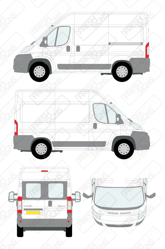Van Graphics - Citroen | Relay | 2006-2014 | Short Wheelbase (L1) | Medium Roof (H2) | With Rear Windows