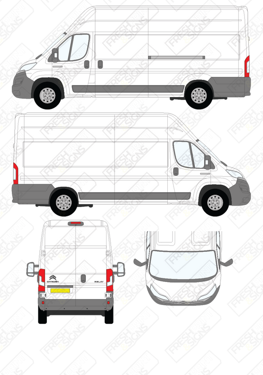 Van Graphics - Citroen | Relay | 2014-2025 | Extra-Long Wheelbase (L4) | High Roof (H3) | Panelled Rear Doors