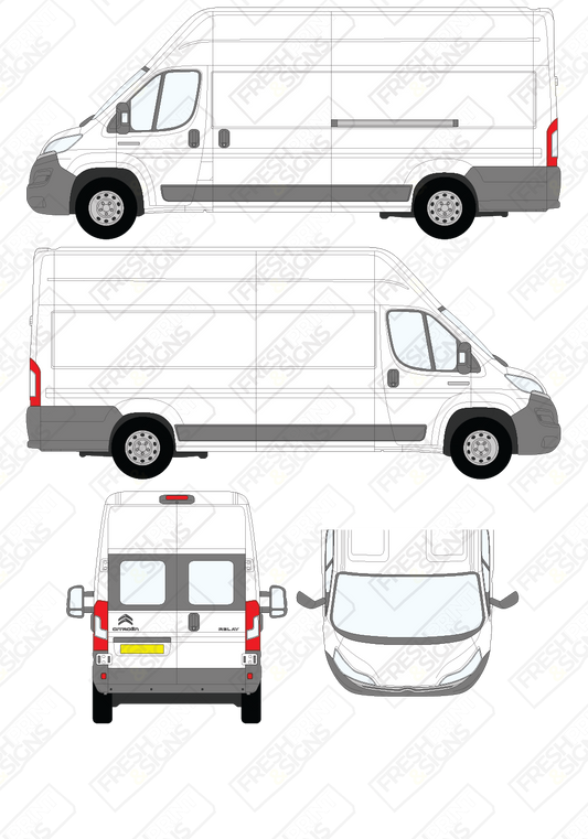 Van Graphics - Citroen | Relay | 2014-2025 | Extra-Long Wheelbase (L4) | High Roof (H3) | With Rear Windows