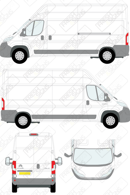 Van Graphics - Citroen | Relay | 2014-2025 | Long Wheelbase (L3) | High Roof (H3) | Panelled Rear Doors