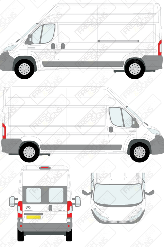 Van Graphics - Citroen | Relay | 2014-2025 | Long Wheelbase (L3) | High Roof (H3) | With Rear Windows