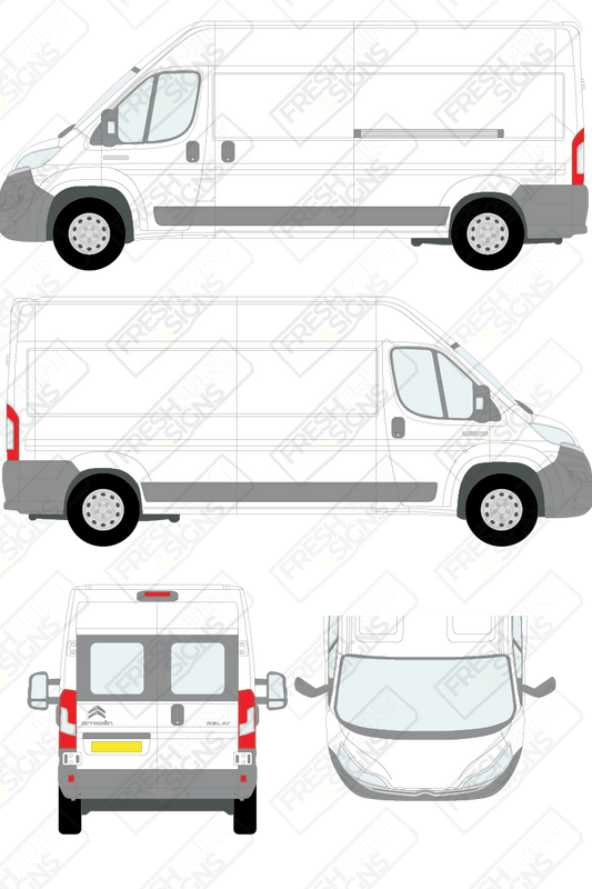 Van Graphics - Citroen | Relay | 2014-2025 | Long Wheelbase (L3) | Medium Roof (H2) | With Rear Windows