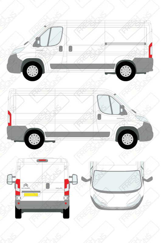 Van Graphics - Citroen | Relay | 2014-2025 | Medium Wheelbase (L2) | Low Roof (H1) | Panelled Rear Doors