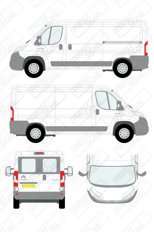 Van Graphics - Citroen | Relay | 2014-2025 | Medium Wheelbase (L2) | Low Roof (H1) | With Rear Windows