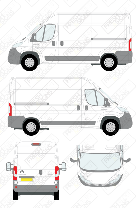 Van Graphics - Citroen | Relay | 2014-2025 | Medium Wheelbase (L2) | Medium Roof (H2) | Panelled Rear Doors