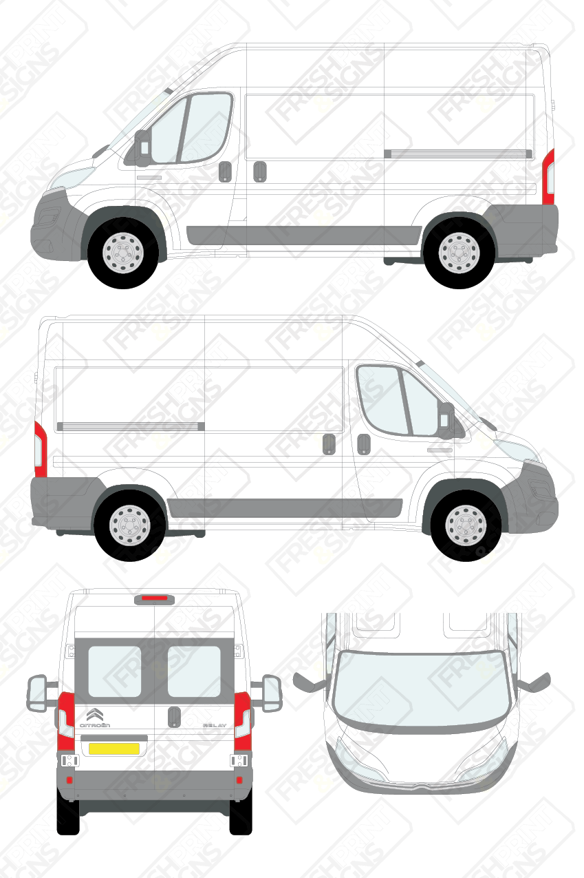 Van Graphics - Citroen | Relay | 2014-2025 | Medium Wheelbase (L2) | Medium Roof (H2) | With Rear Windows
