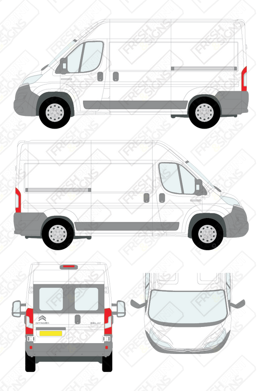 Van Graphics - Citroen | Relay | 2014-2025 | Medium Wheelbase (L2) | Medium Roof (H2) | With Rear Windows