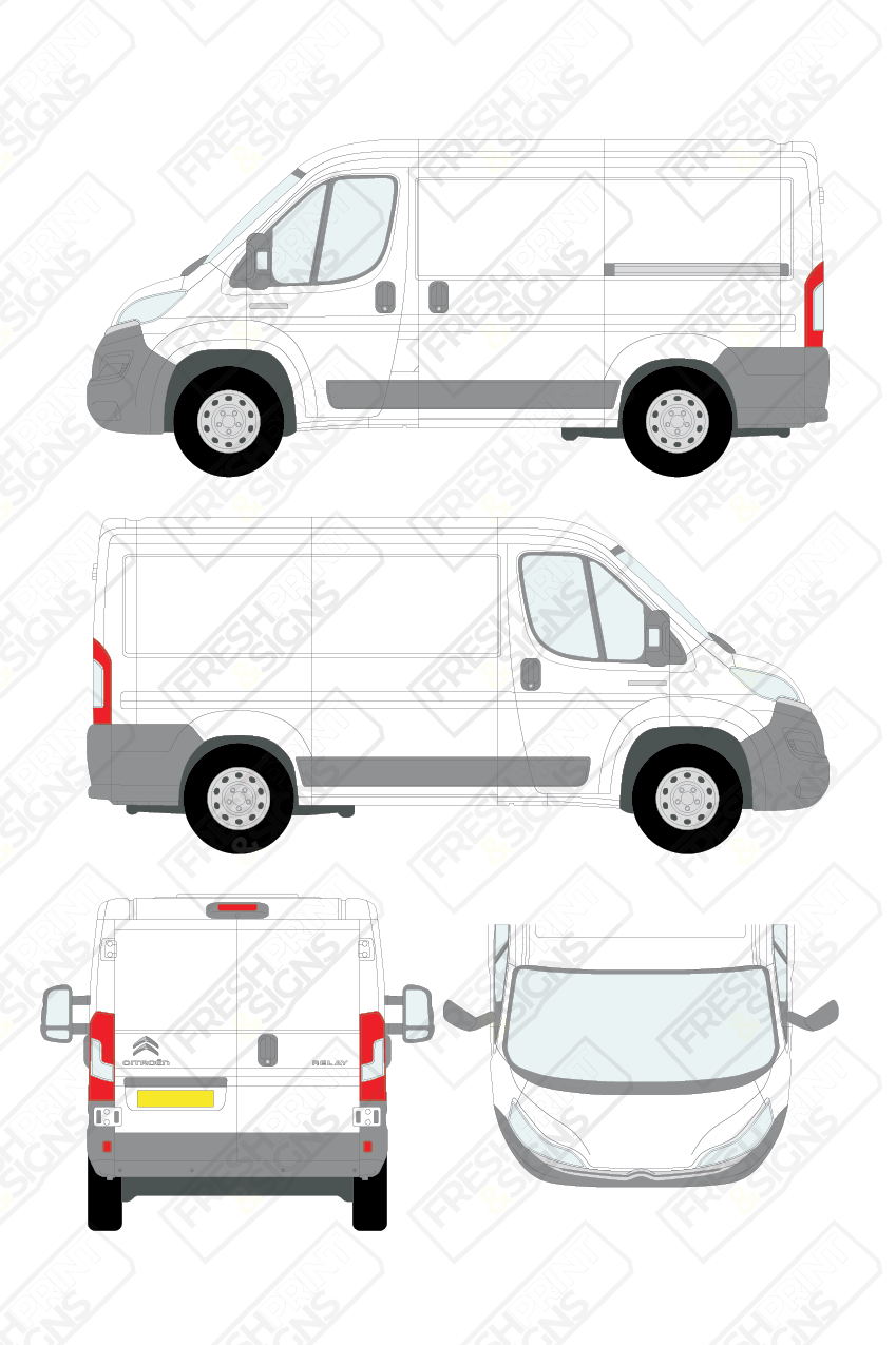 Van Graphics - Citroen | Relay | 2014-2025 | Short Wheelbase (L1) | Low Roof (H1) | Panelled Rear Doors