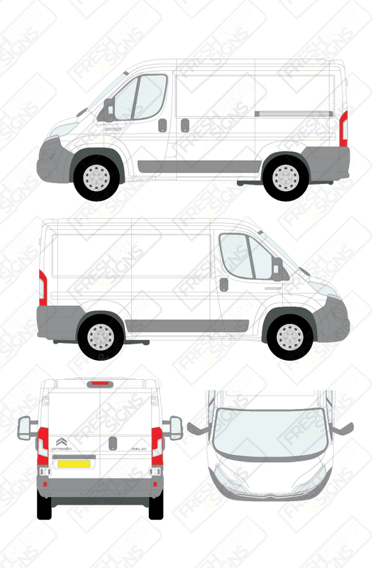 Van Graphics - Citroen | Relay | 2014-2025 | Short Wheelbase (L1) | Low Roof (H1) | Panelled Rear Doors
